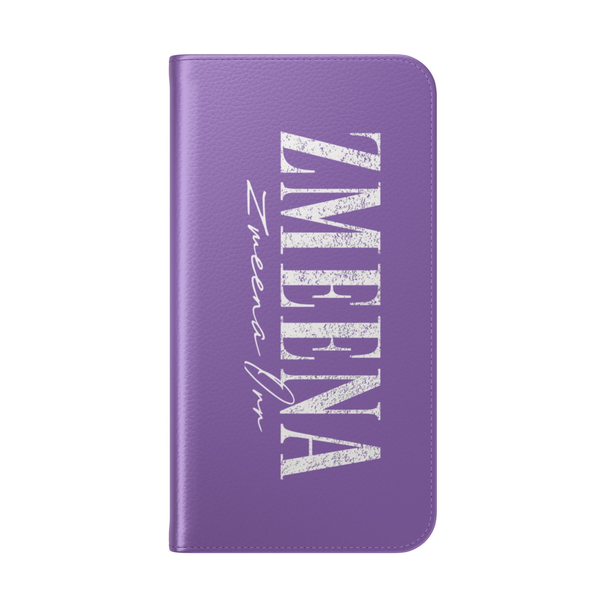 Purple Personalized Flip Phone Case – "Super Wet" Graphic & Name (Tamena)