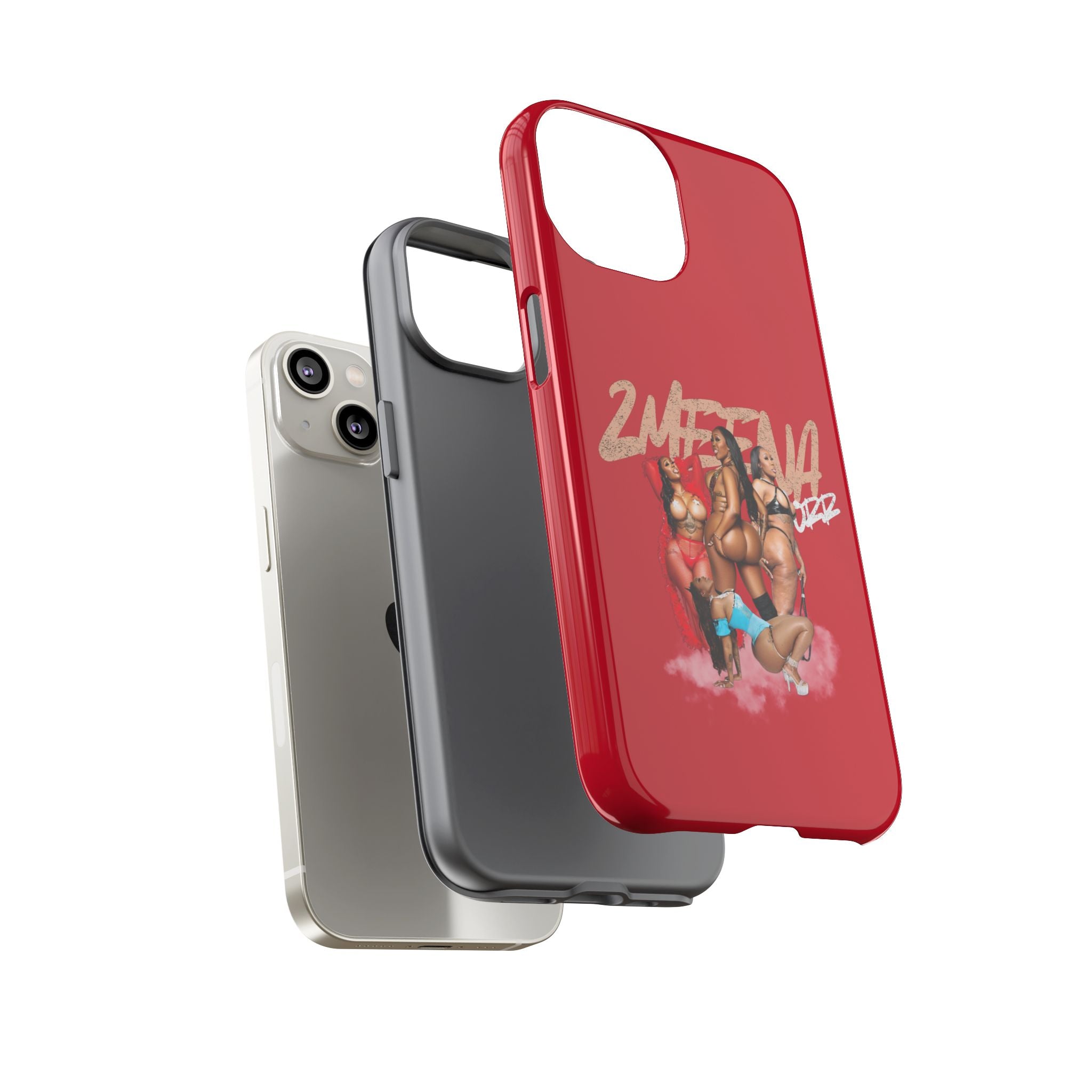 Phone Case - '2MEEZNA' Pin-Up Trio Graphic Slim Protective Cover