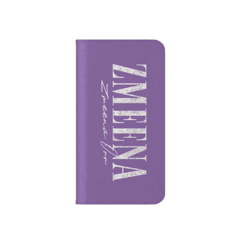 Purple Personalized Flip Phone Case – "Super Wet" Graphic & Name (Tamena)