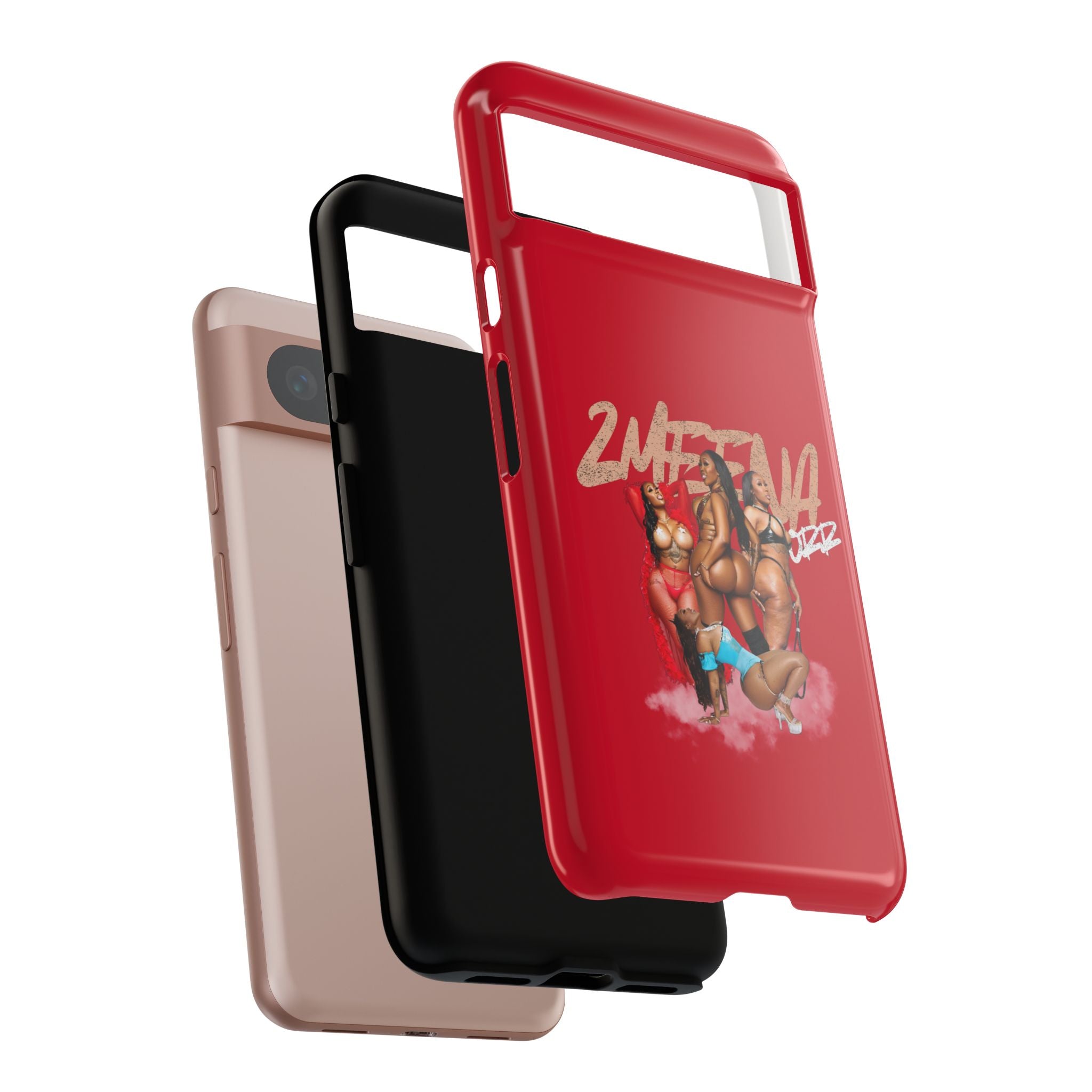 Phone Case - '2MEEZNA' Pin-Up Trio Graphic Slim Protective Cover