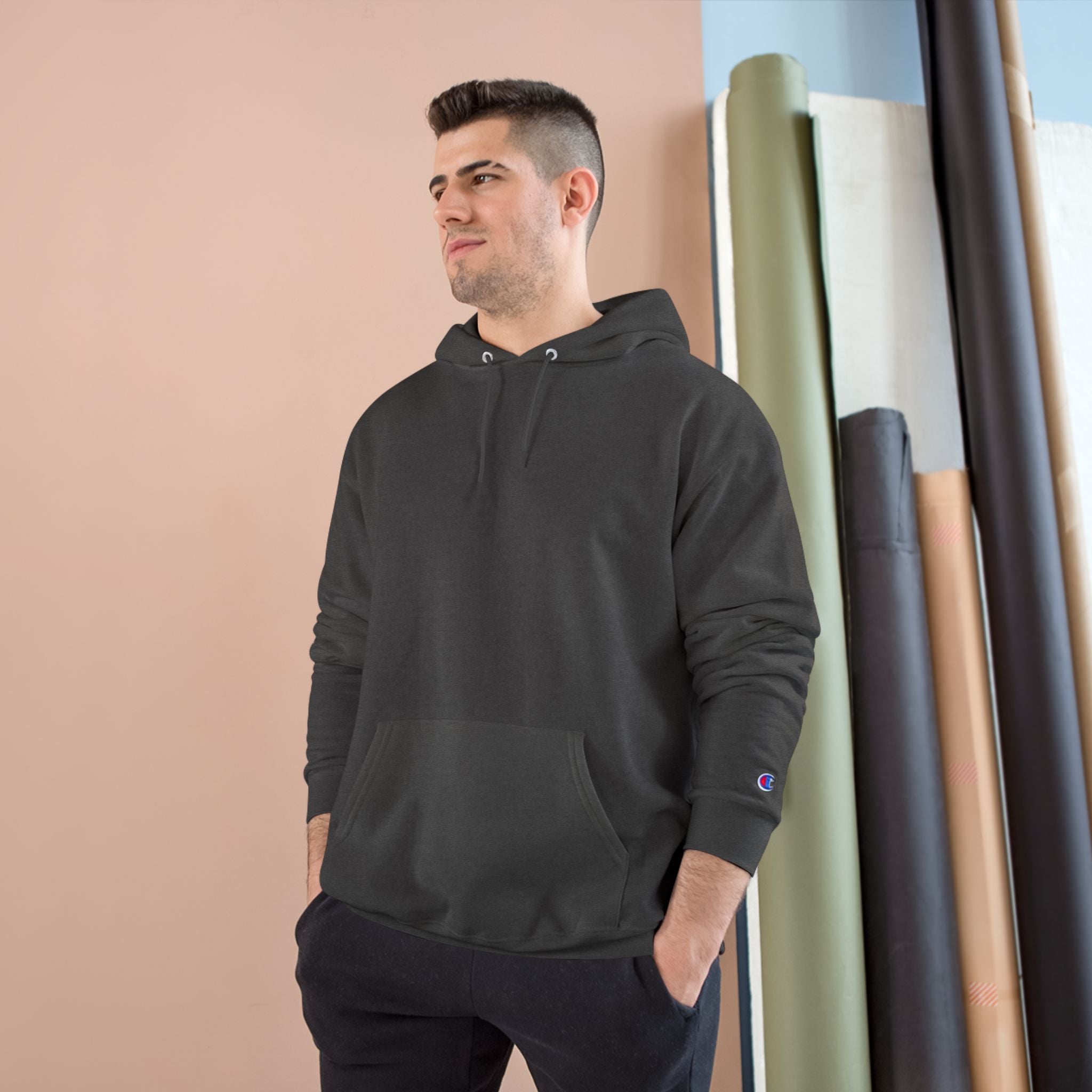 Champion Hoodie with '2WEEVA' Pinup Graphic - Streetwear Women's Back Print