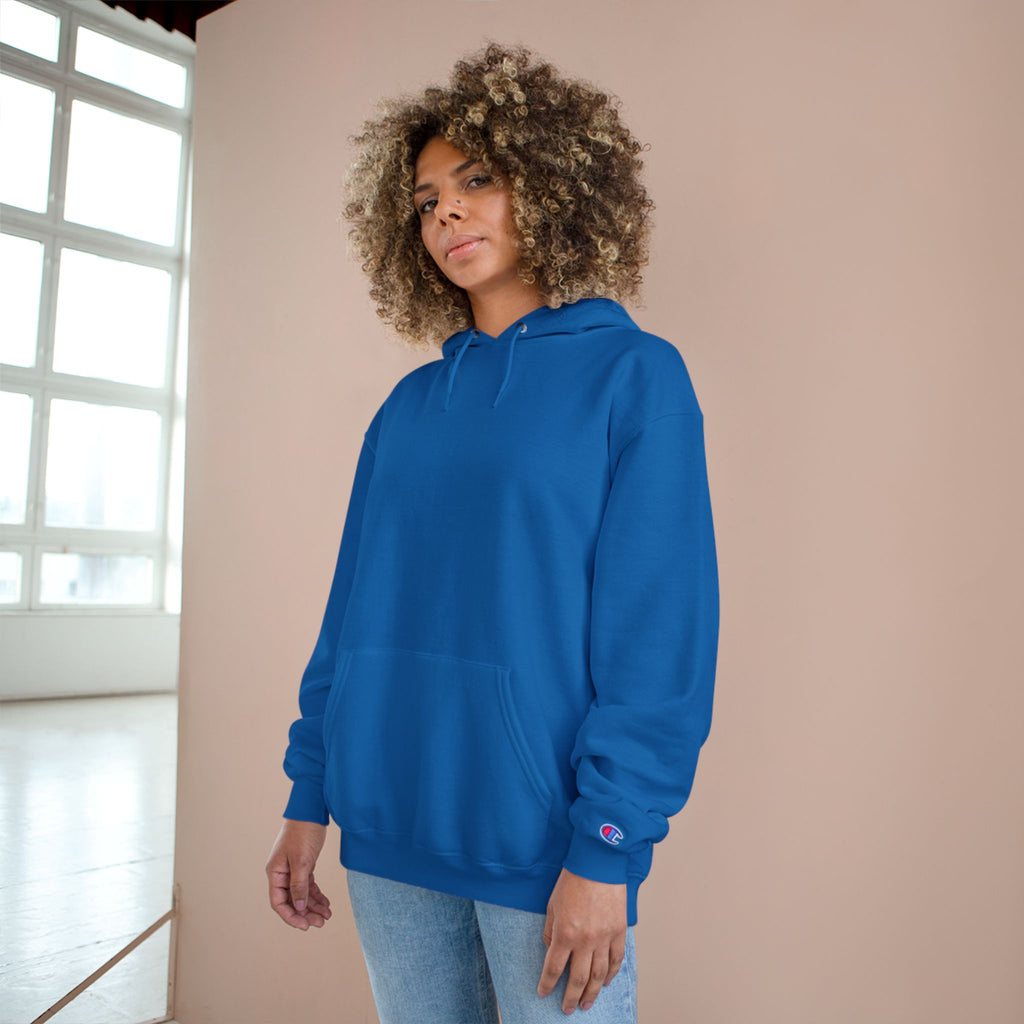Champion Hoodie with '2WEEVA' Pinup Graphic - Streetwear Women's Back Print