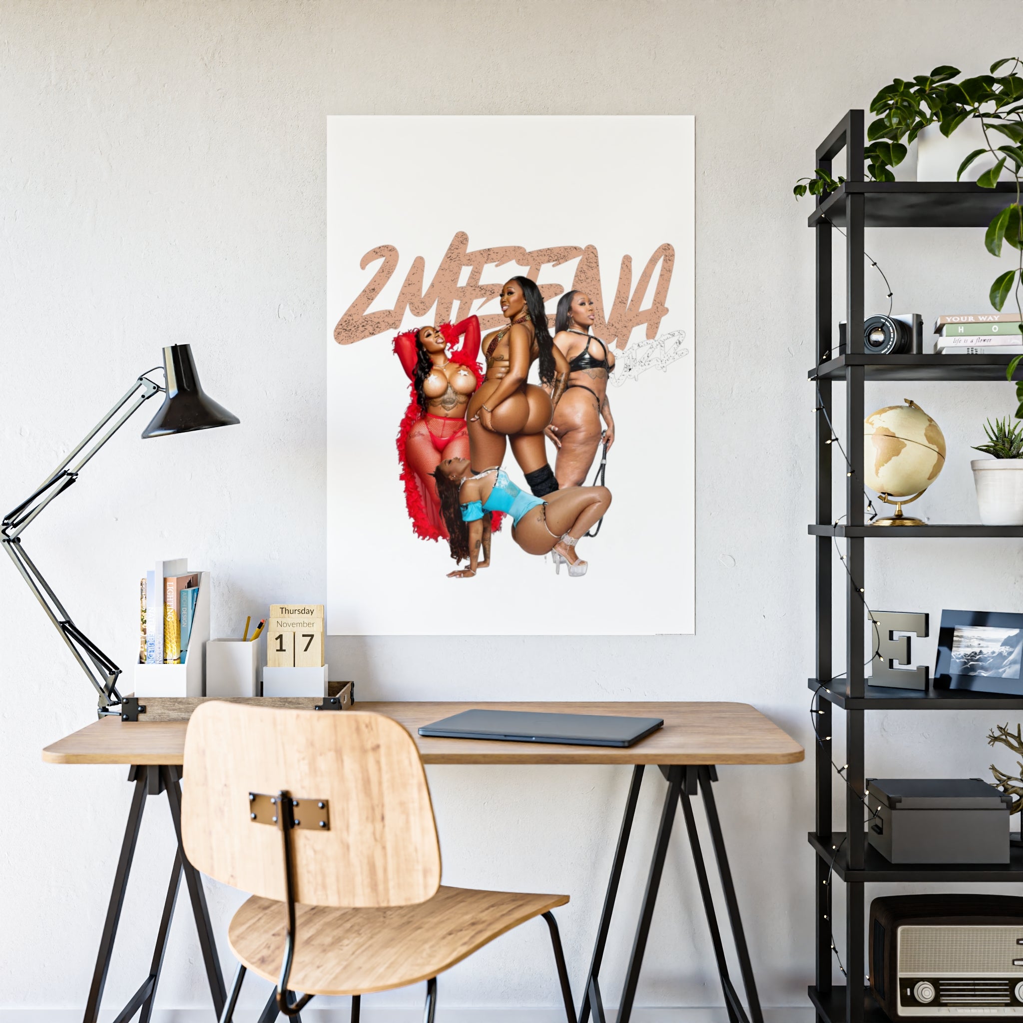 Gloss Poster — Sexy Pin-Up Curvy Women Art Print