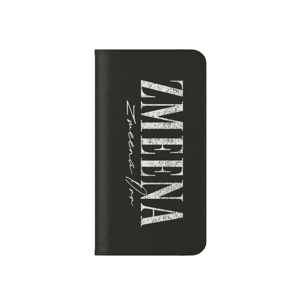 Black Personalized Flip Phone Case – "Super Wet" Graphic & Name (Tamena)
