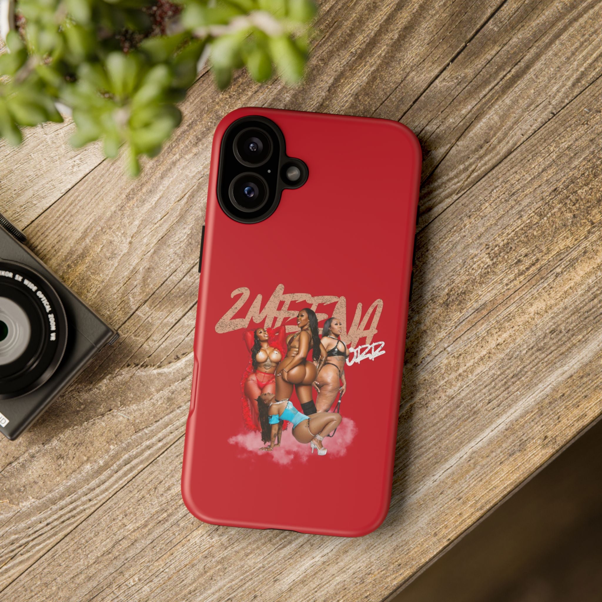 Phone Case - '2MEEZNA' Pin-Up Trio Graphic Slim Protective Cover