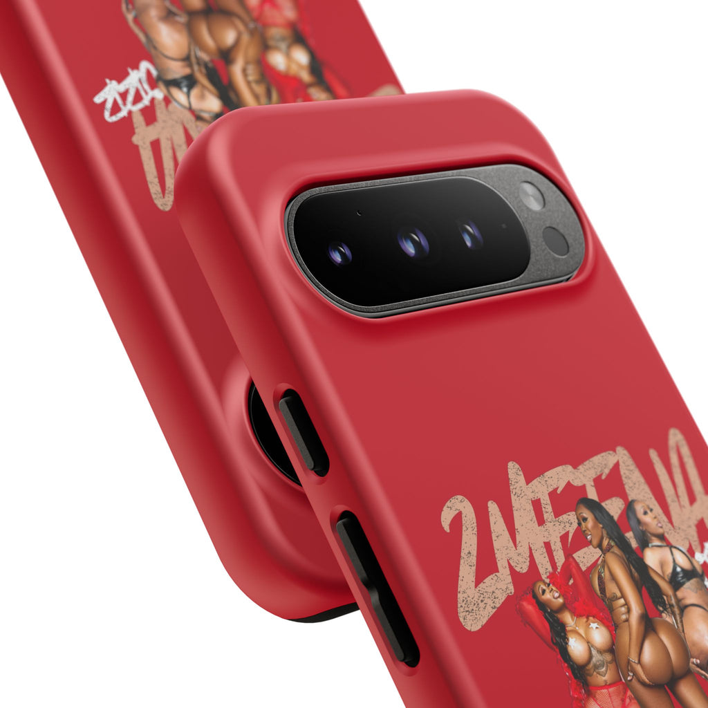 Phone Case - '2MEEZNA' Pin-Up Trio Graphic Slim Protective Cover