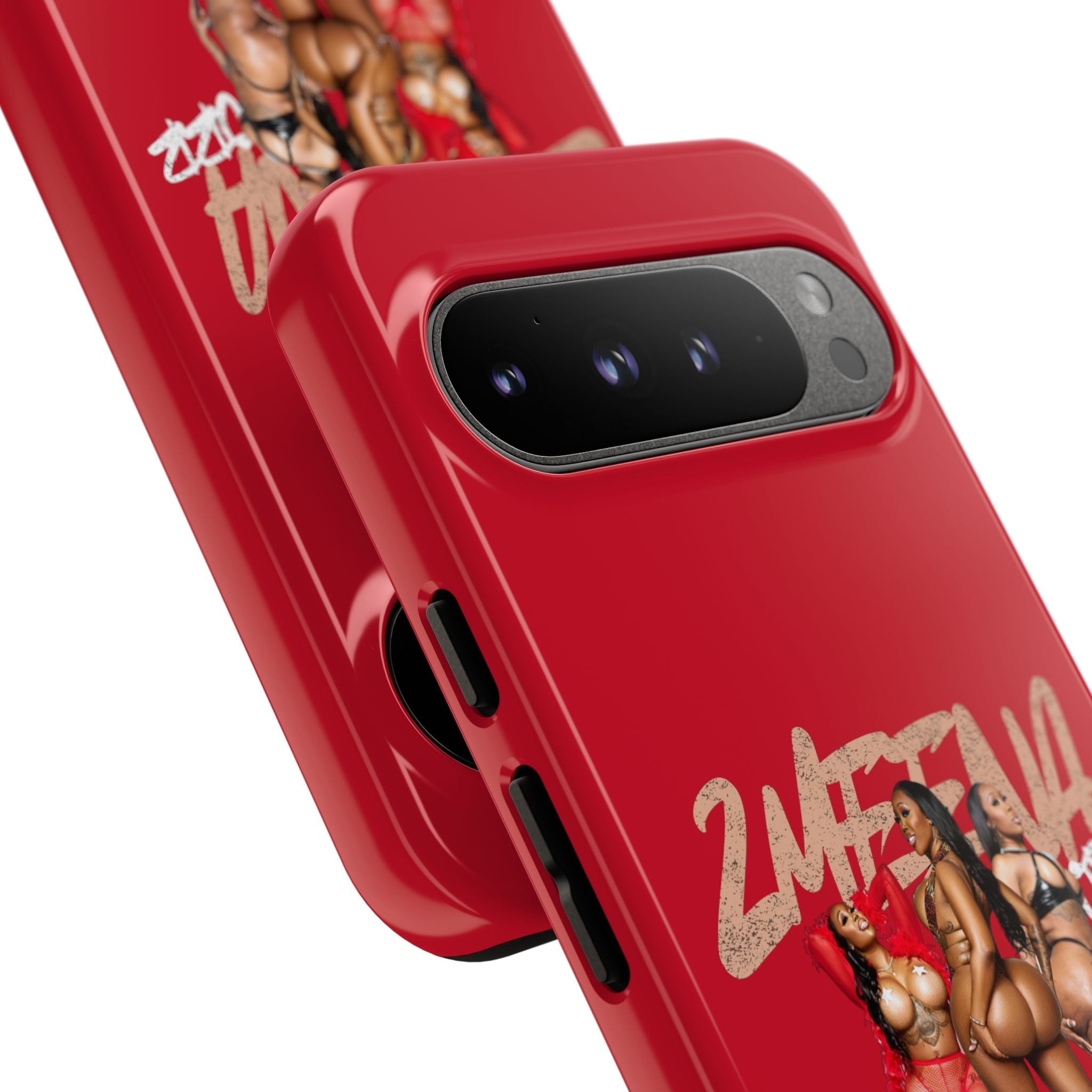 Phone Case - '2MEEZNA' Pin-Up Trio Graphic Slim Protective Cover