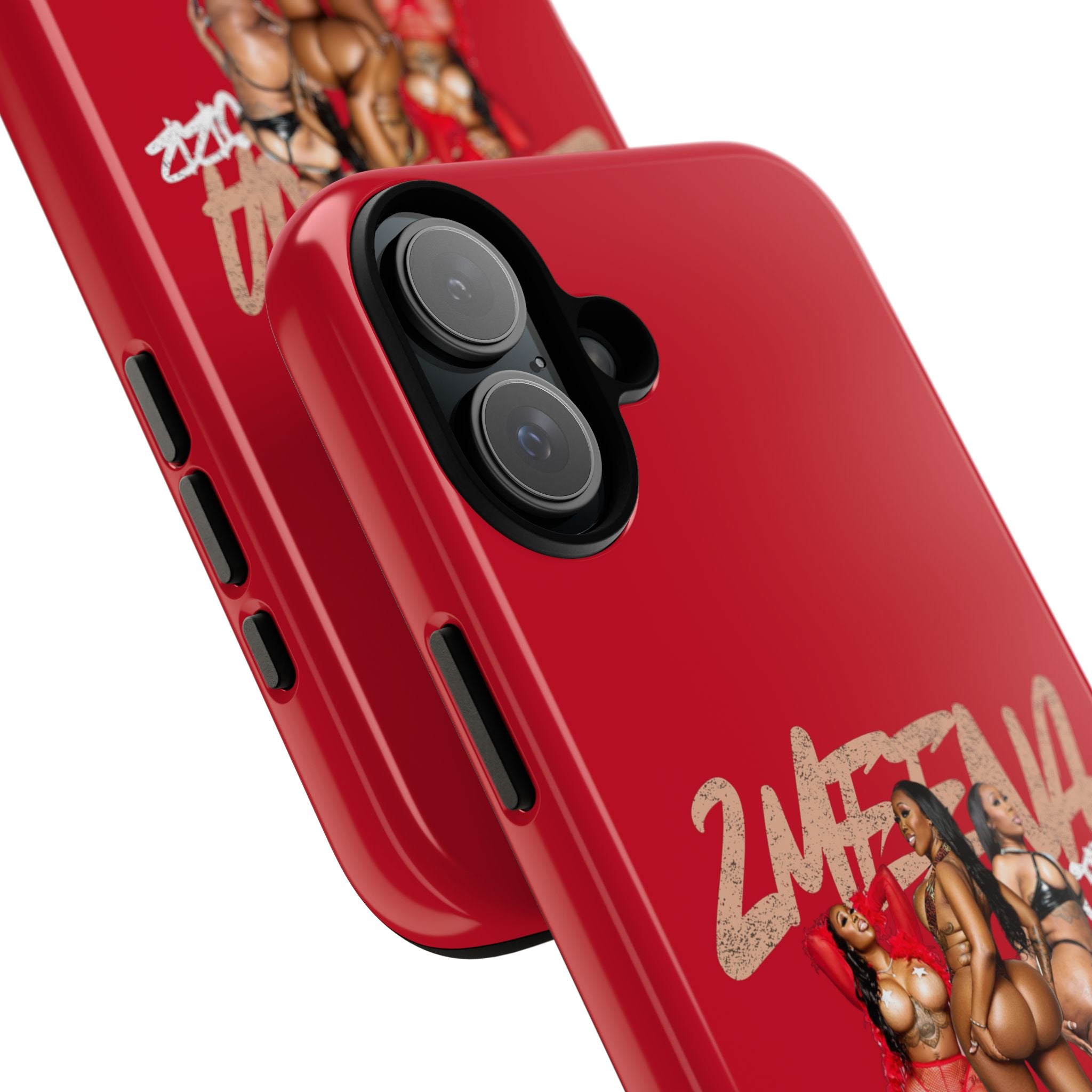 Phone Case - '2MEEZNA' Pin-Up Trio Graphic Slim Protective Cover