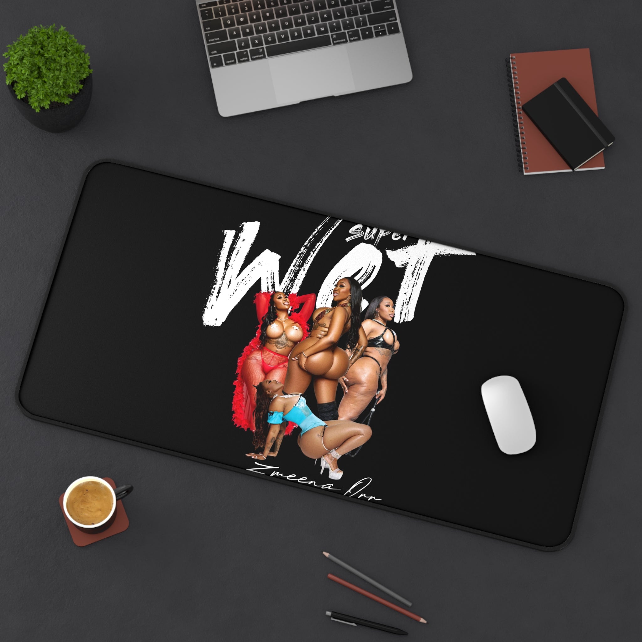 Desk Mat — "Vogue Vixen" Pin-Up Girl Gaming/Office Desk Mat
