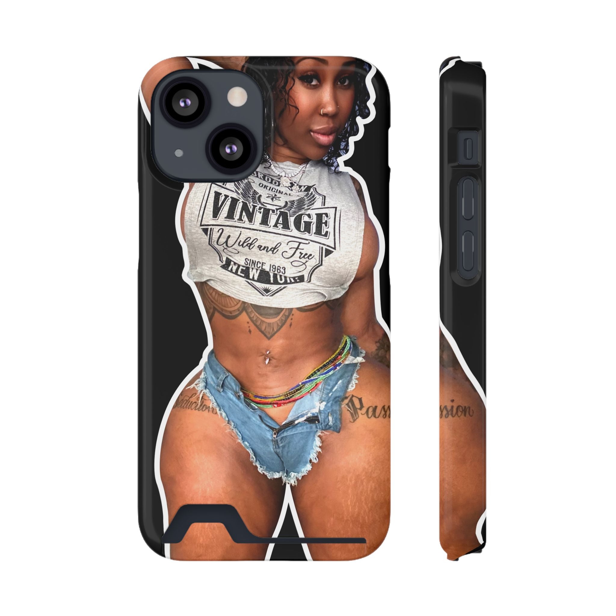 ZMEENAORR Phone Case With Card Holder