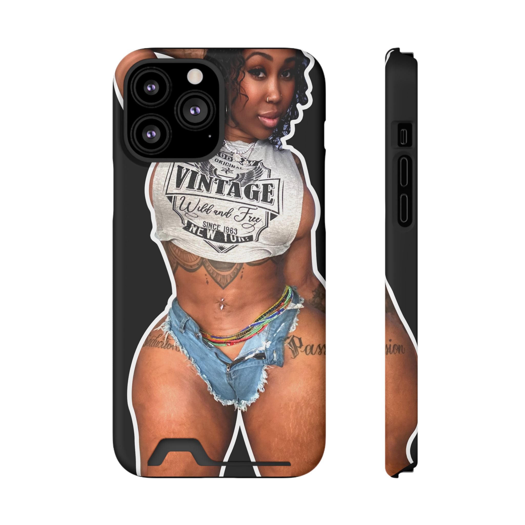 ZMEENAORR Phone Case With Card Holder