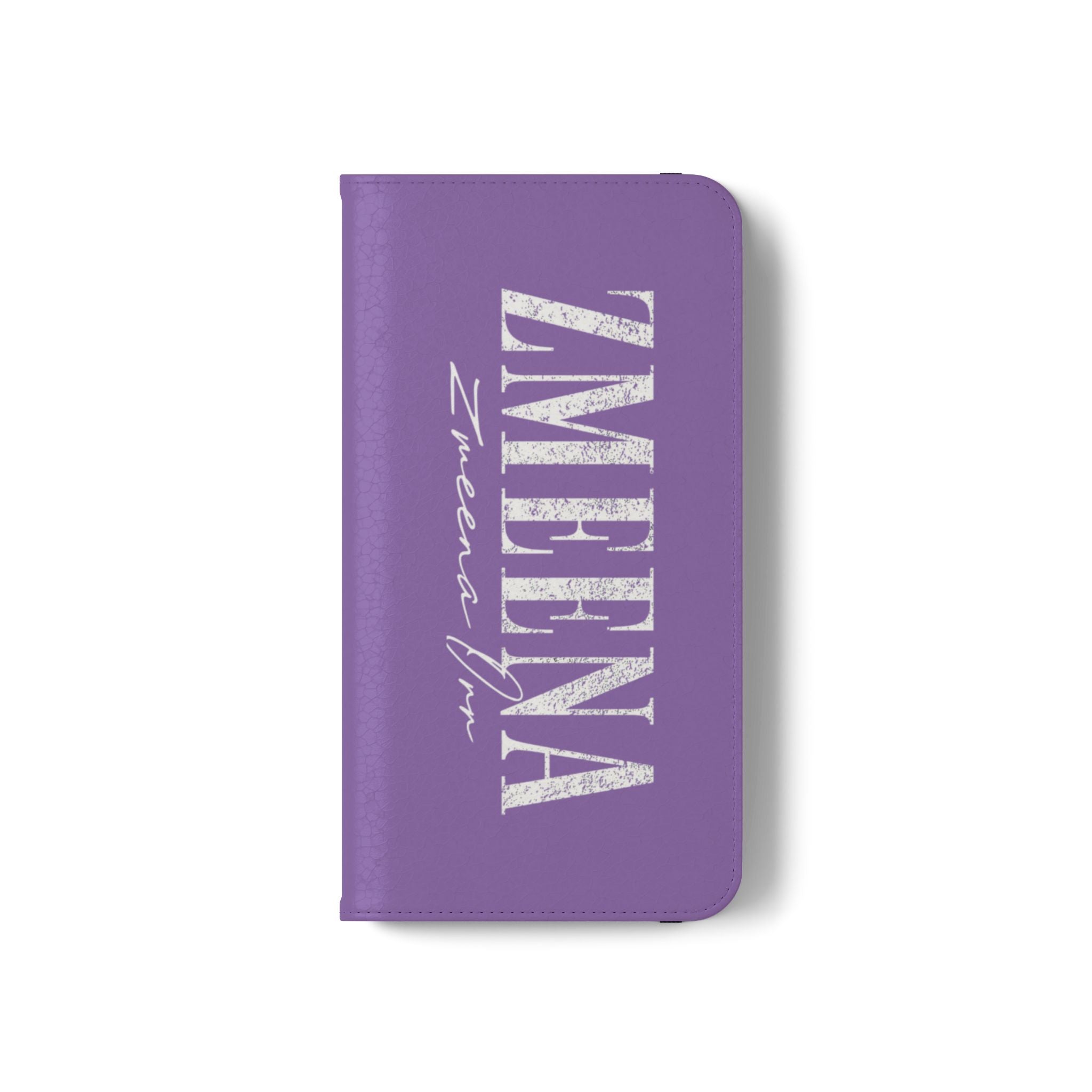 Purple Personalized Flip Phone Case – "Super Wet" Graphic & Name (Tamena)