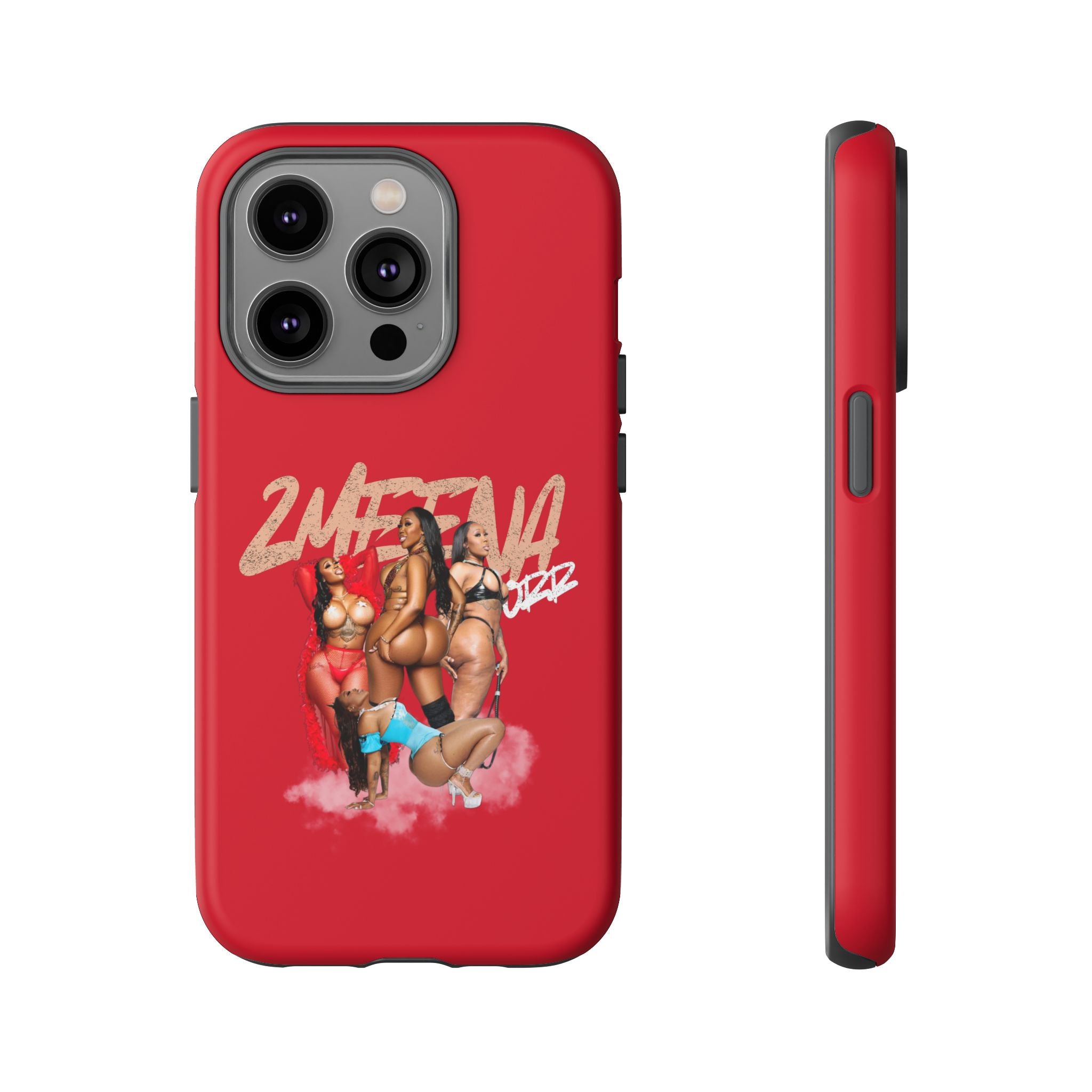 Phone Case - '2MEEZNA' Pin-Up Trio Graphic Slim Protective Cover
