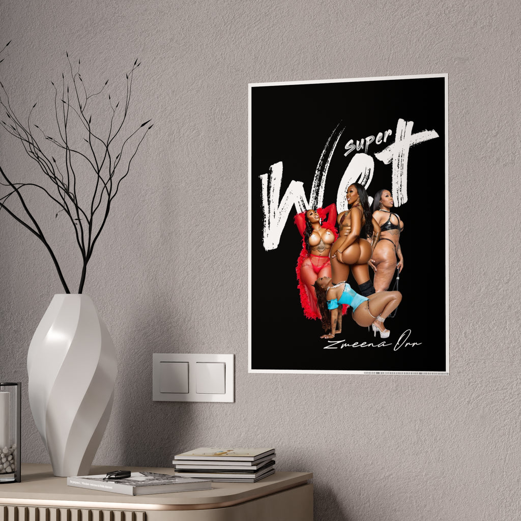 Black Gloss Poster — Sexy Pin-Up Curvy Women Art Print