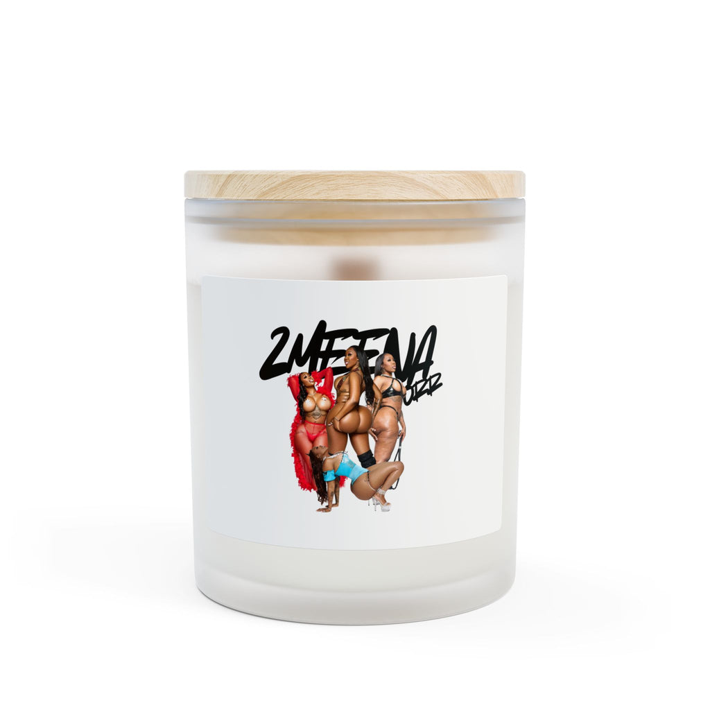Frosted Glass Candle — Bold Pinup Illustration Scented Soy Candle, 11oz