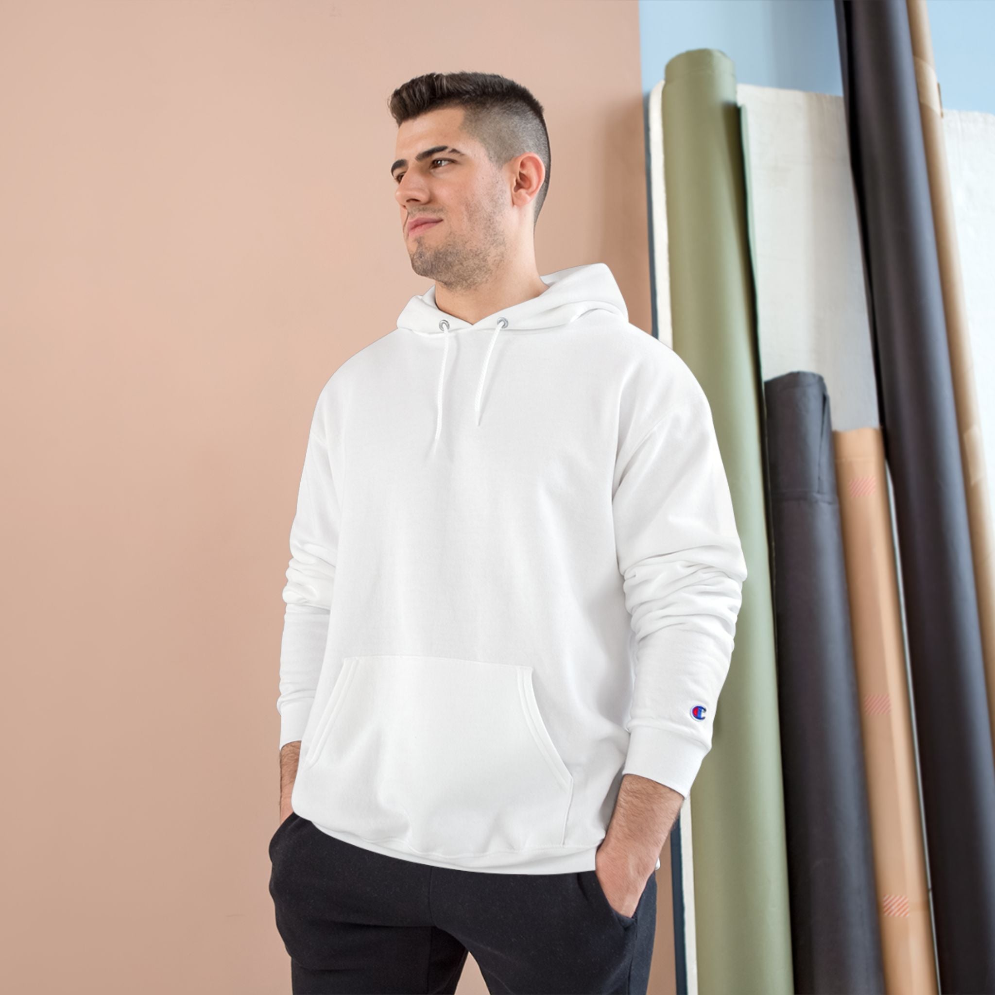 Champion Hoodie with '2WEEVA' Pinup Graphic - Streetwear Women's Back Print