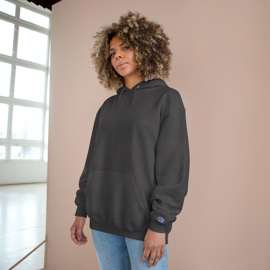 Champion Hoodie with '2WEEVA' Pinup Graphic - Streetwear Women's Back Print