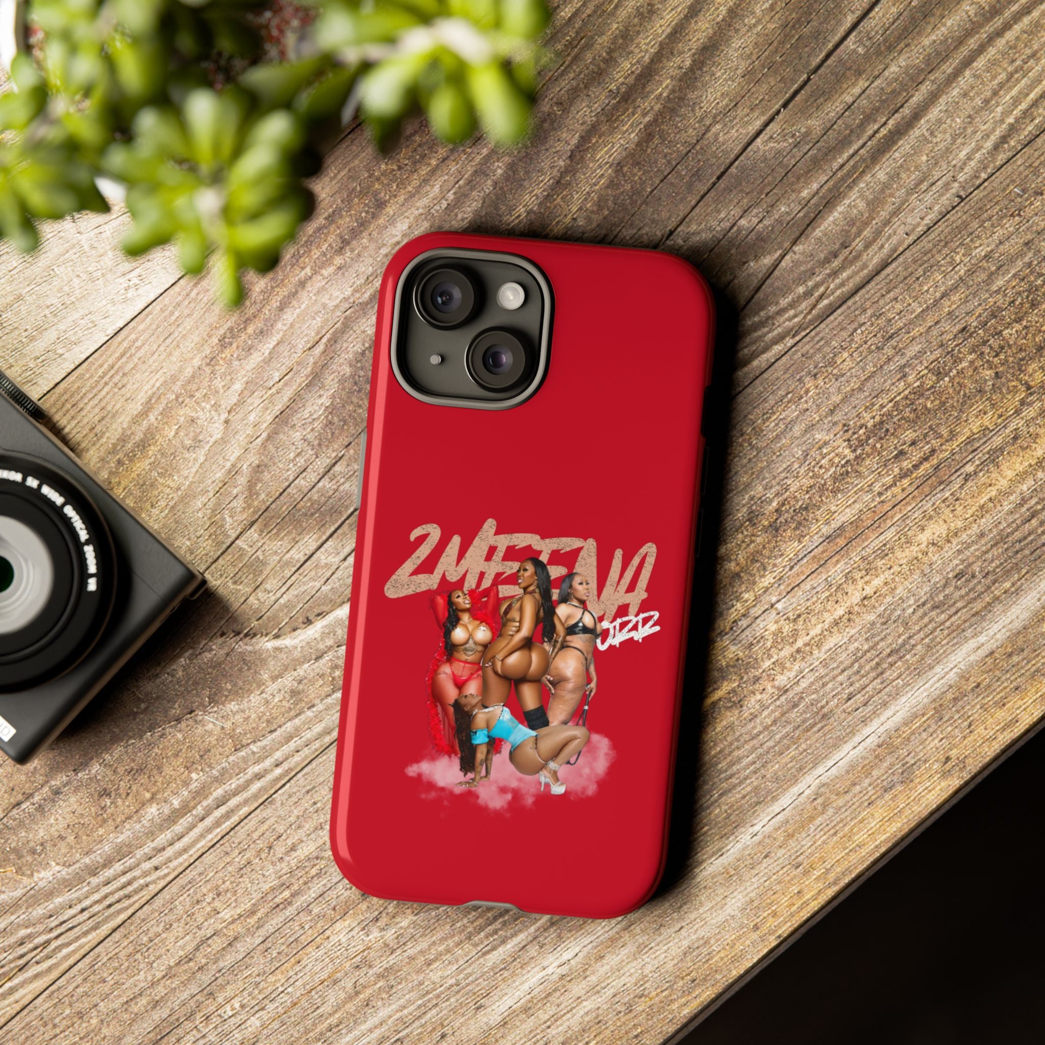 Phone Case - '2MEEZNA' Pin-Up Trio Graphic Slim Protective Cover