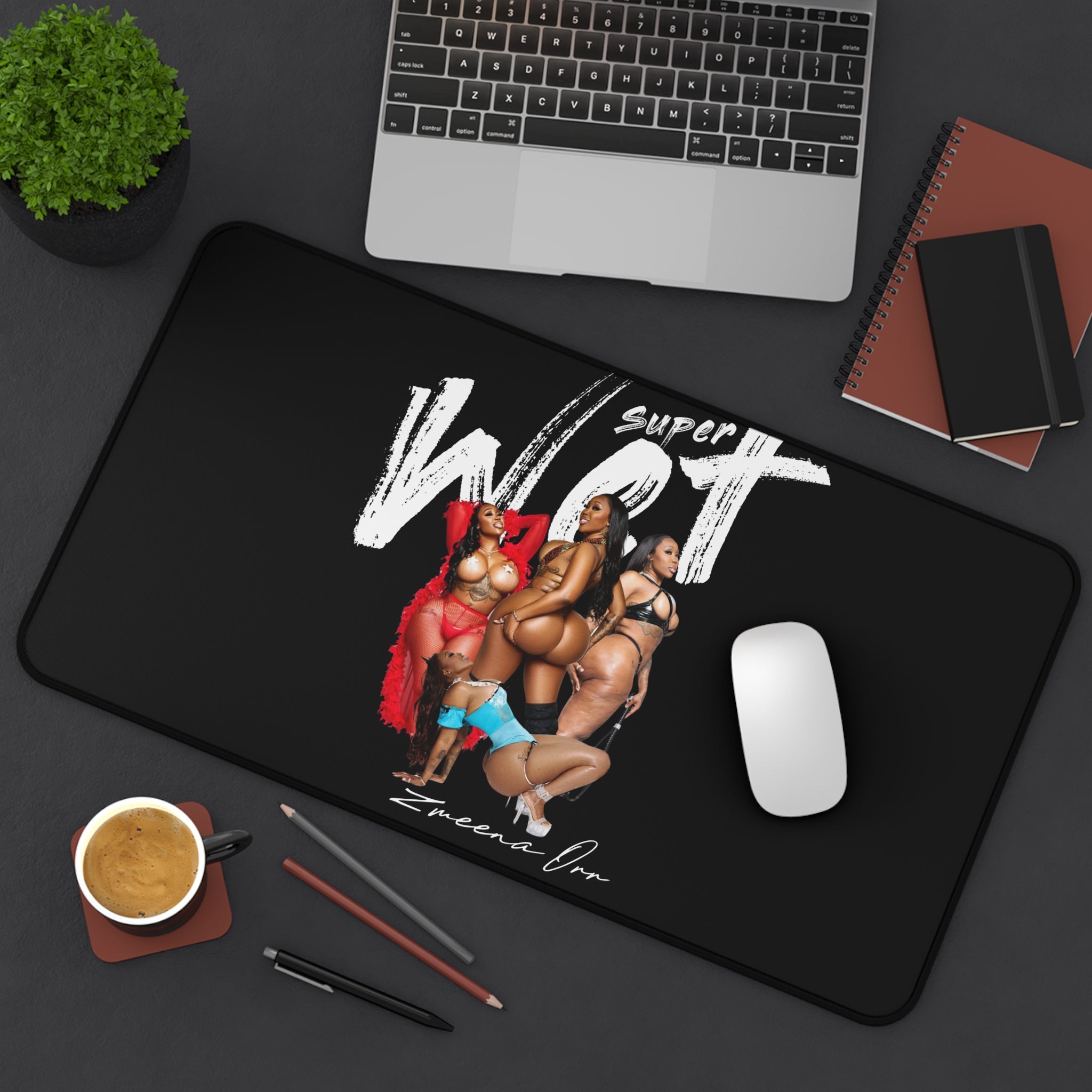 Desk Mat — "Vogue Vixen" Pin-Up Girl Gaming/Office Desk Mat