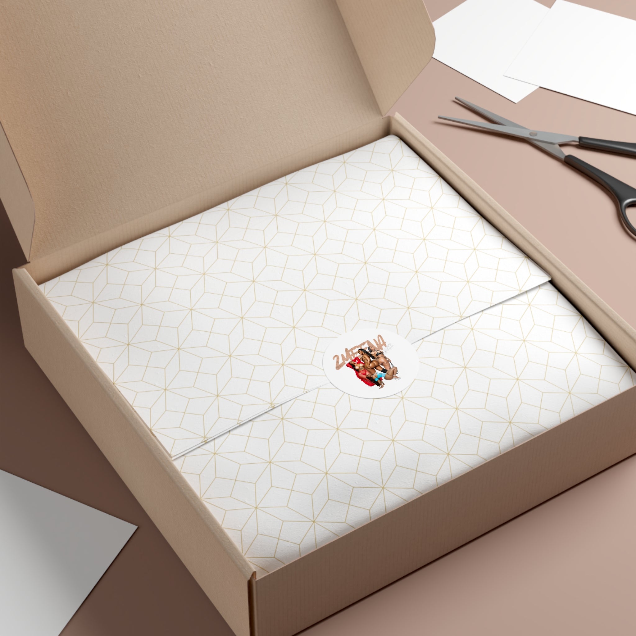 Round Vinyl Sticker — 2METINA Pin-Up Baddie Crew Graphic