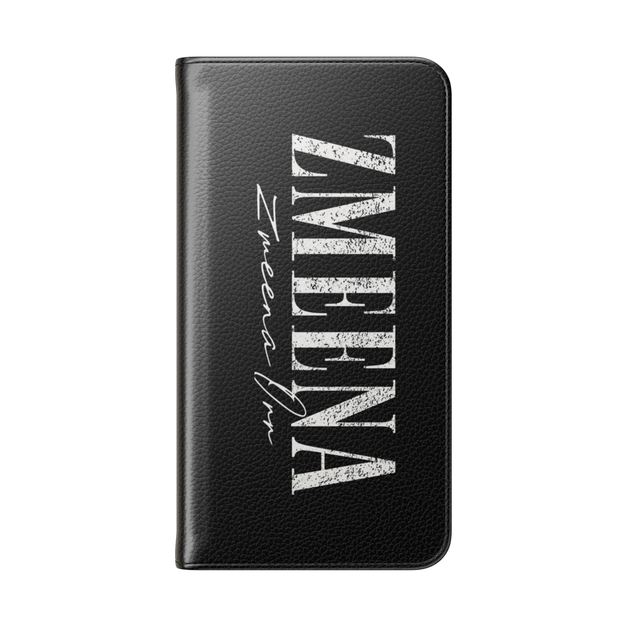 Black Personalized Flip Phone Case – "Super Wet" Graphic & Name (Tamena)