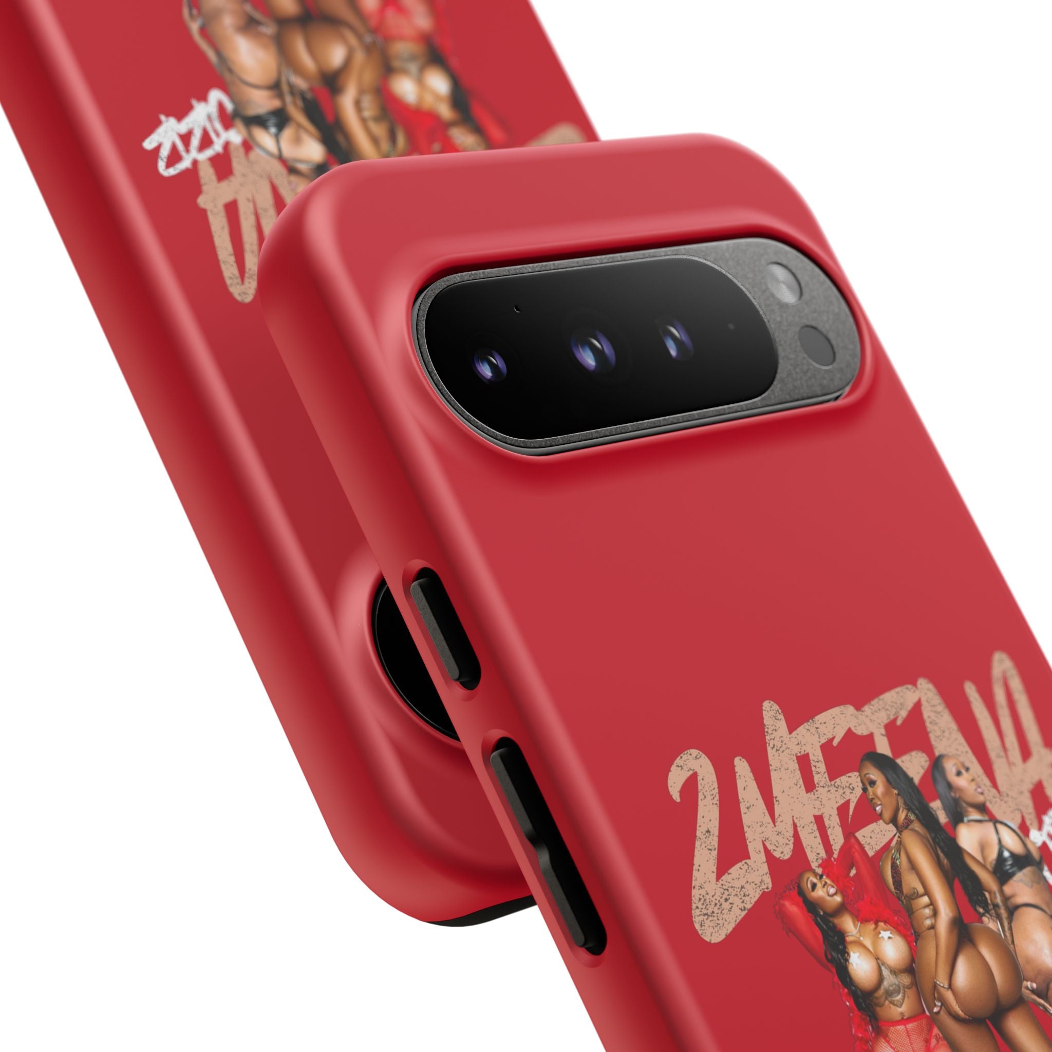 Phone Case - '2MEEZNA' Pin-Up Trio Graphic Slim Protective Cover