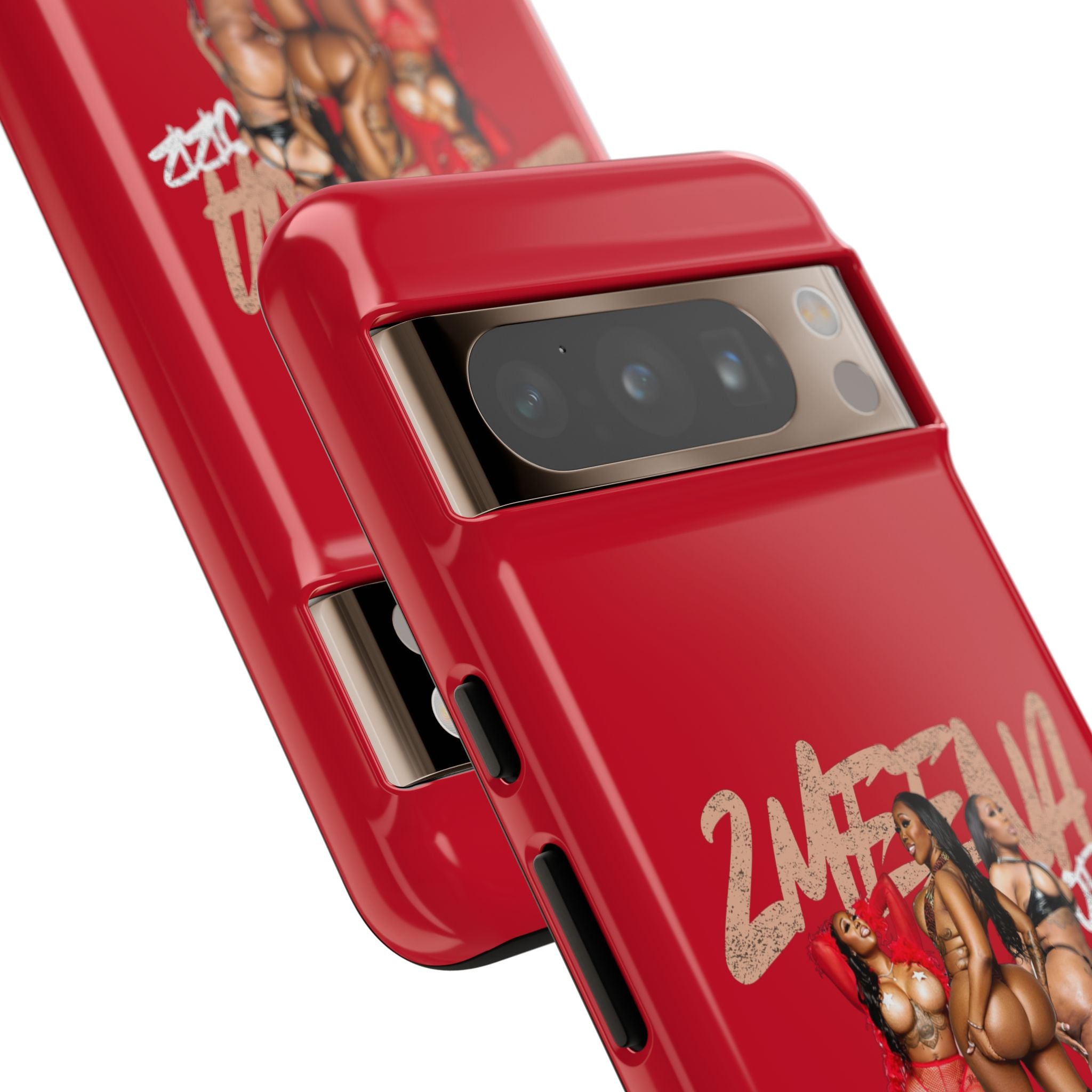 Phone Case - '2MEEZNA' Pin-Up Trio Graphic Slim Protective Cover