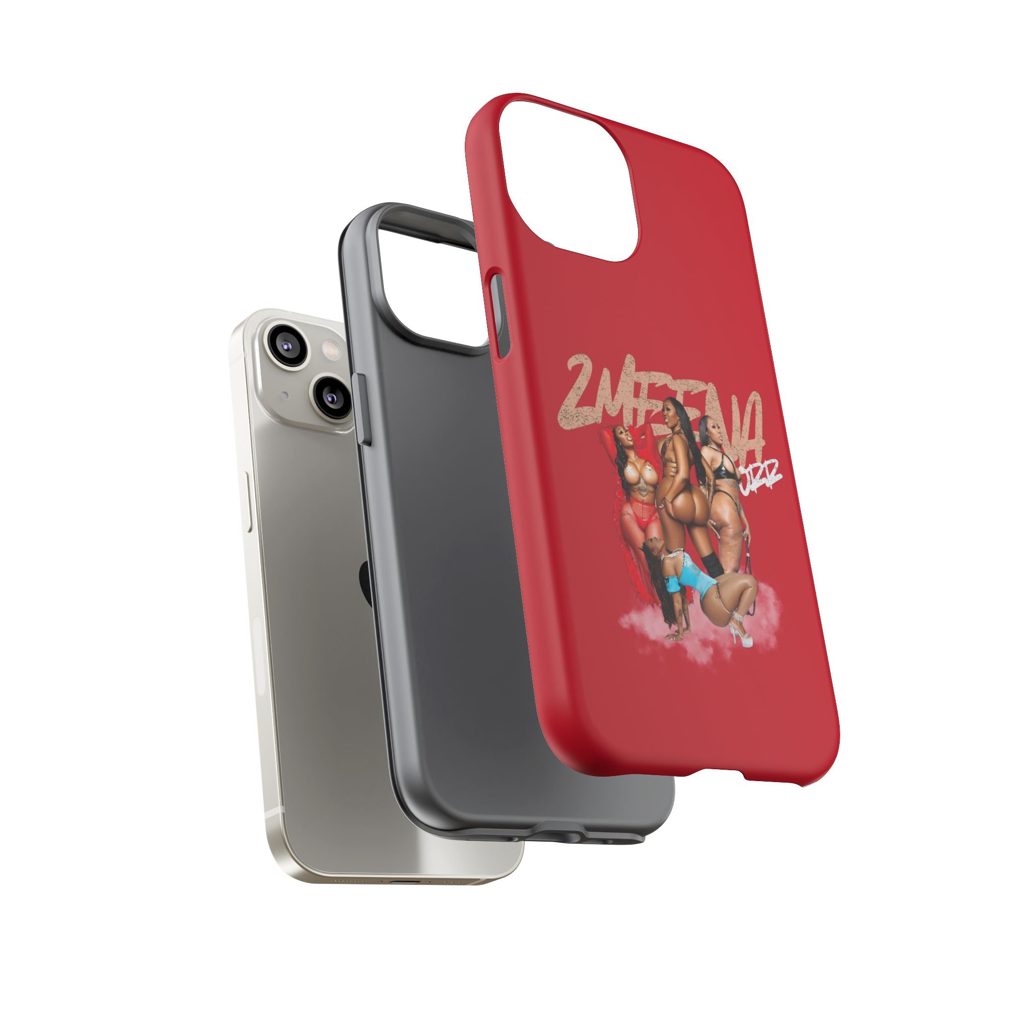 Phone Case - '2MEEZNA' Pin-Up Trio Graphic Slim Protective Cover